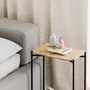 Hanah Home SHB-003 Mesa de Centro Moderna, Madera y Metal, 40x56x26 cm, Negra y Natural